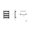 Maple black towel warmer dimensions-im9772-070620