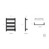 Maple black towel warmer dimensions-im9772-070620