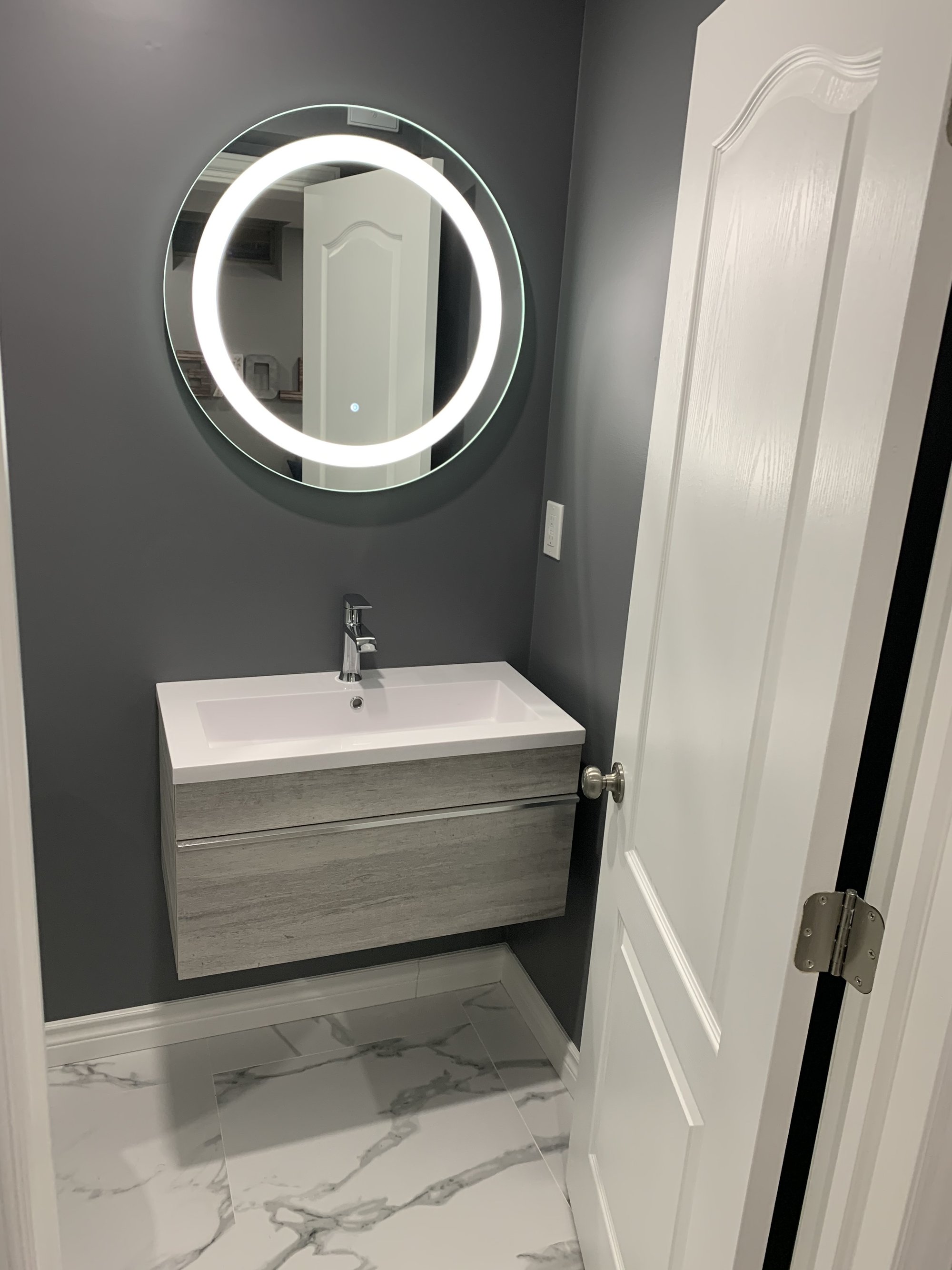 Marilyn LED Mirror on in powder room