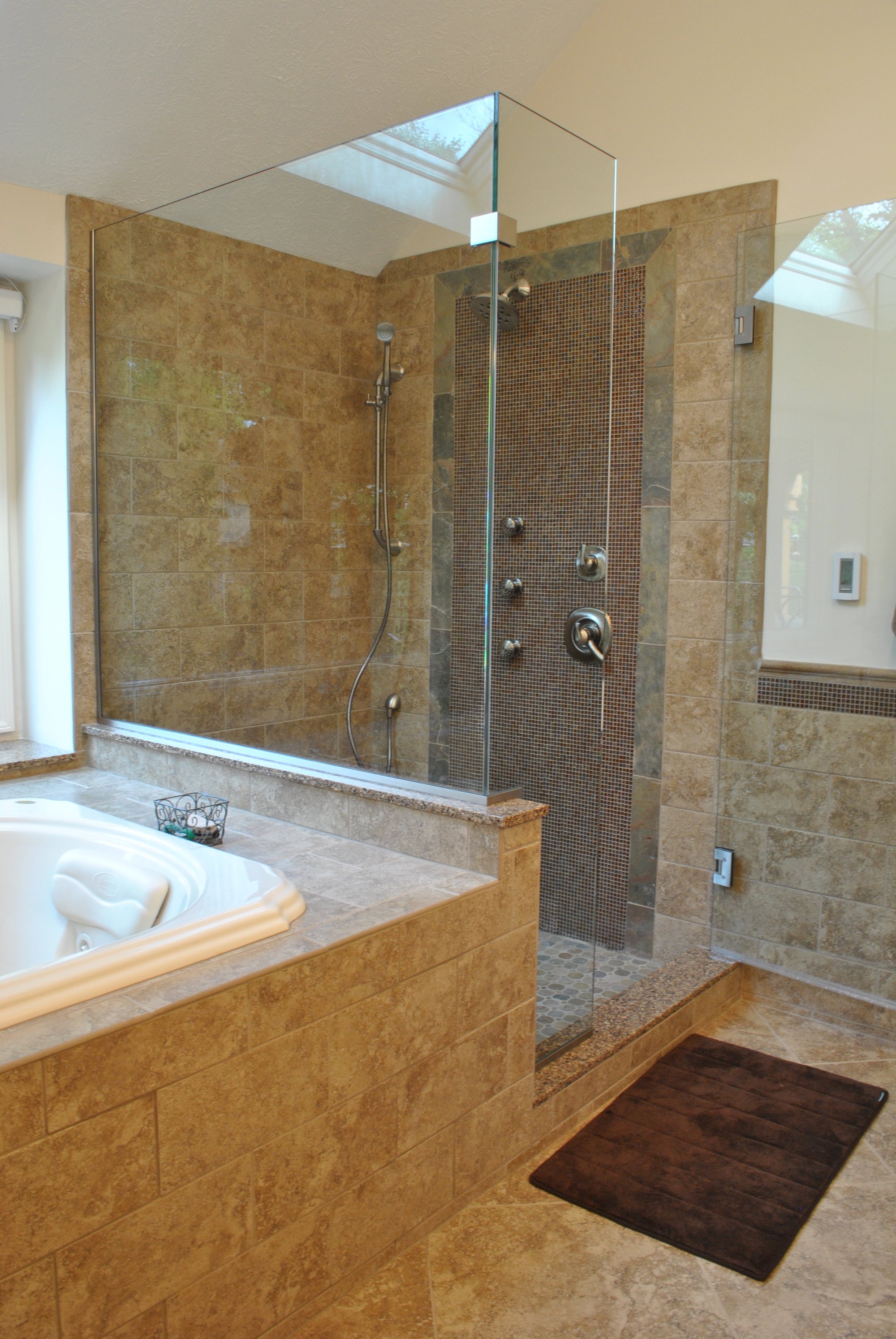 Master Bath and shower with Electric floor heating cable