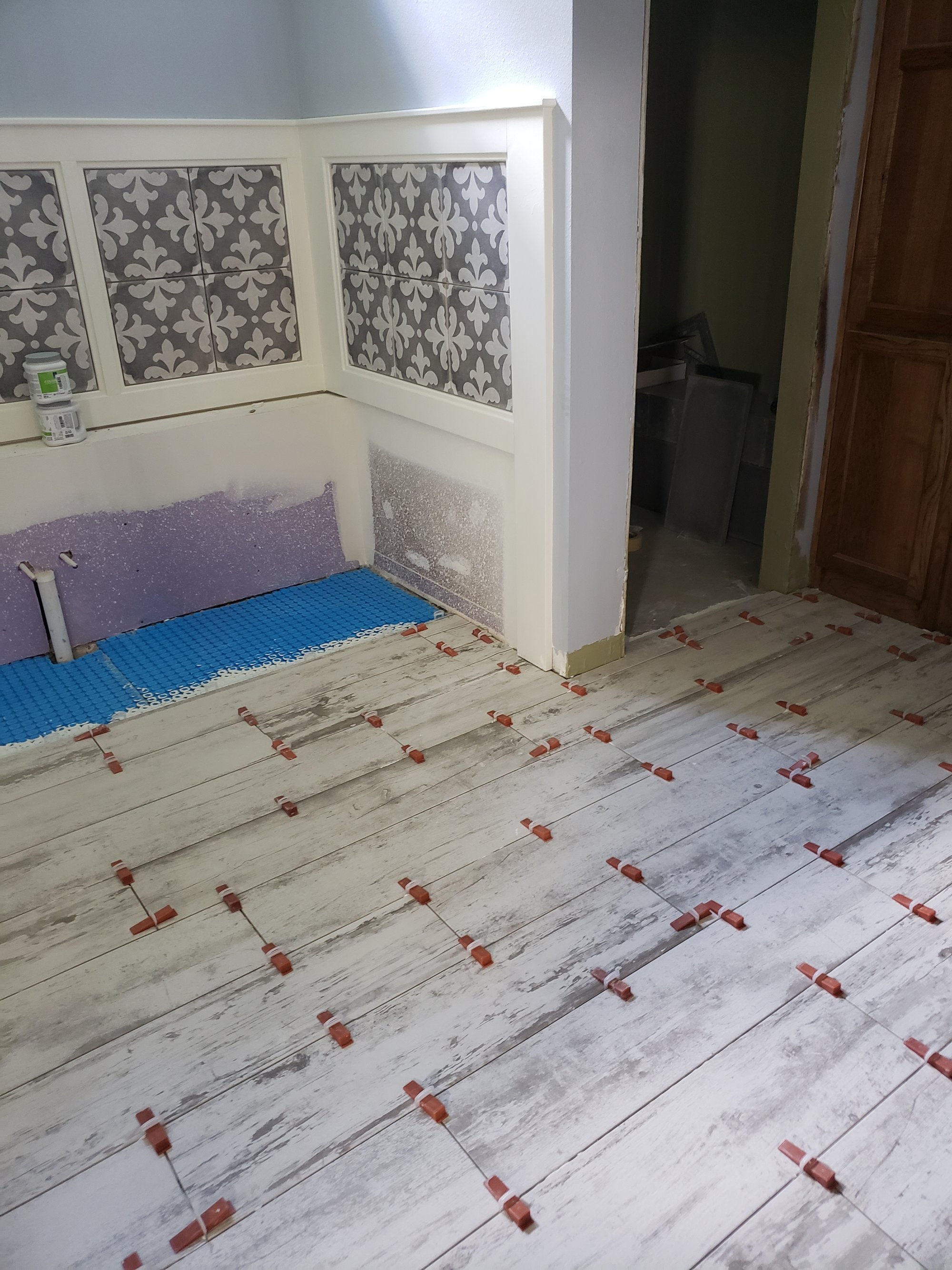 Master Bath remodel with floor heating and prodeso tile install