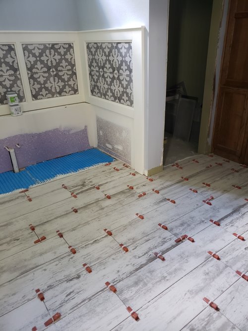 Master Bath remodel with floor heating and prodeso tile install