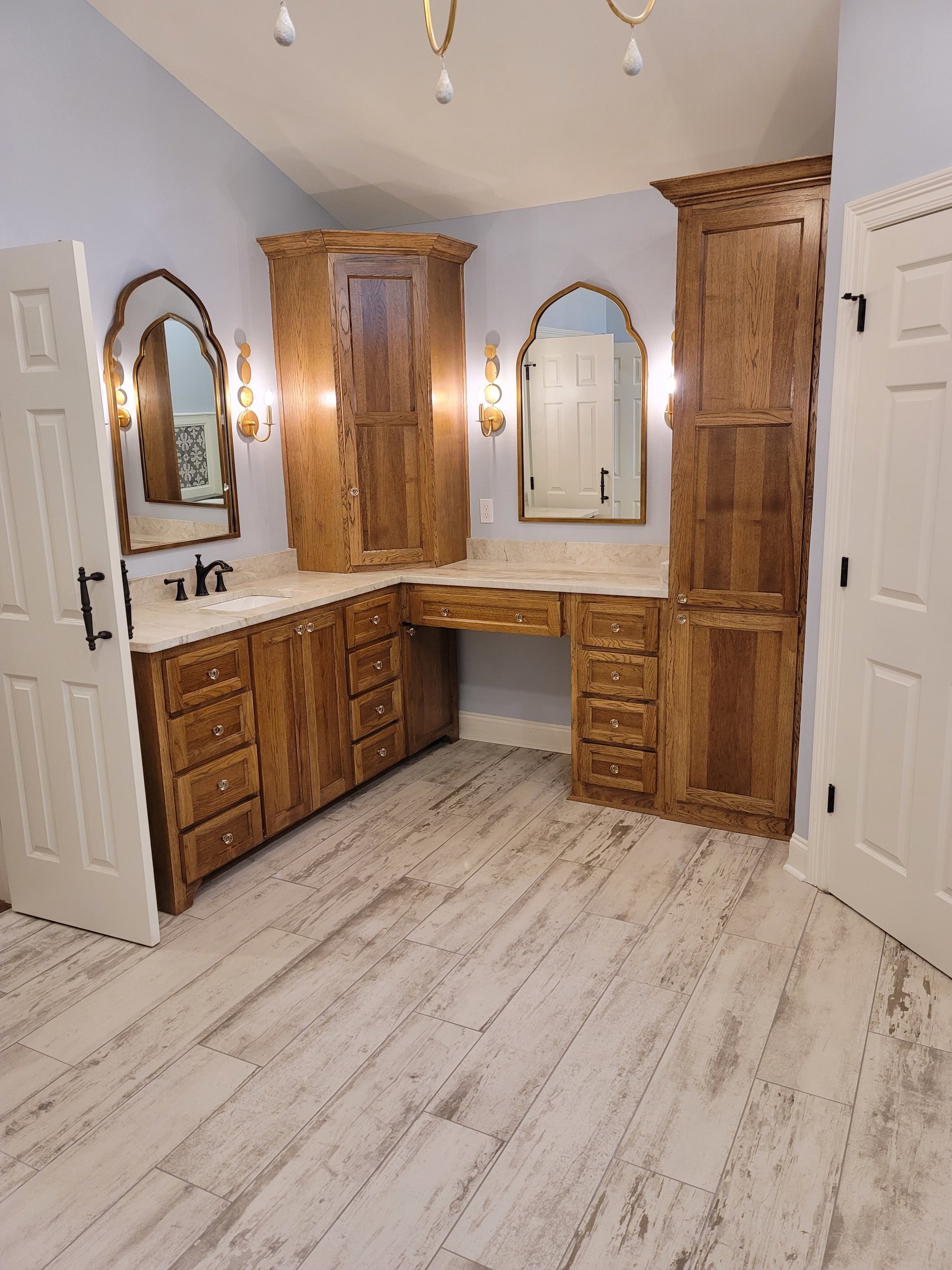 Master Bath remodel with floor heating and prodeso vanity area
