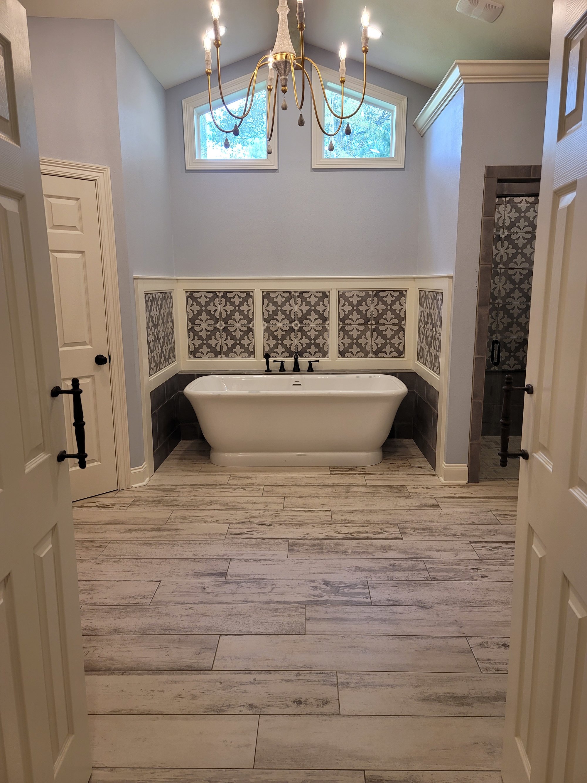 Master Bath remodel with floor heating and prodeso tub area