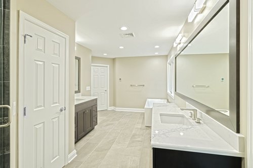 Master Bath remodel with tempzone flex roll floor heating