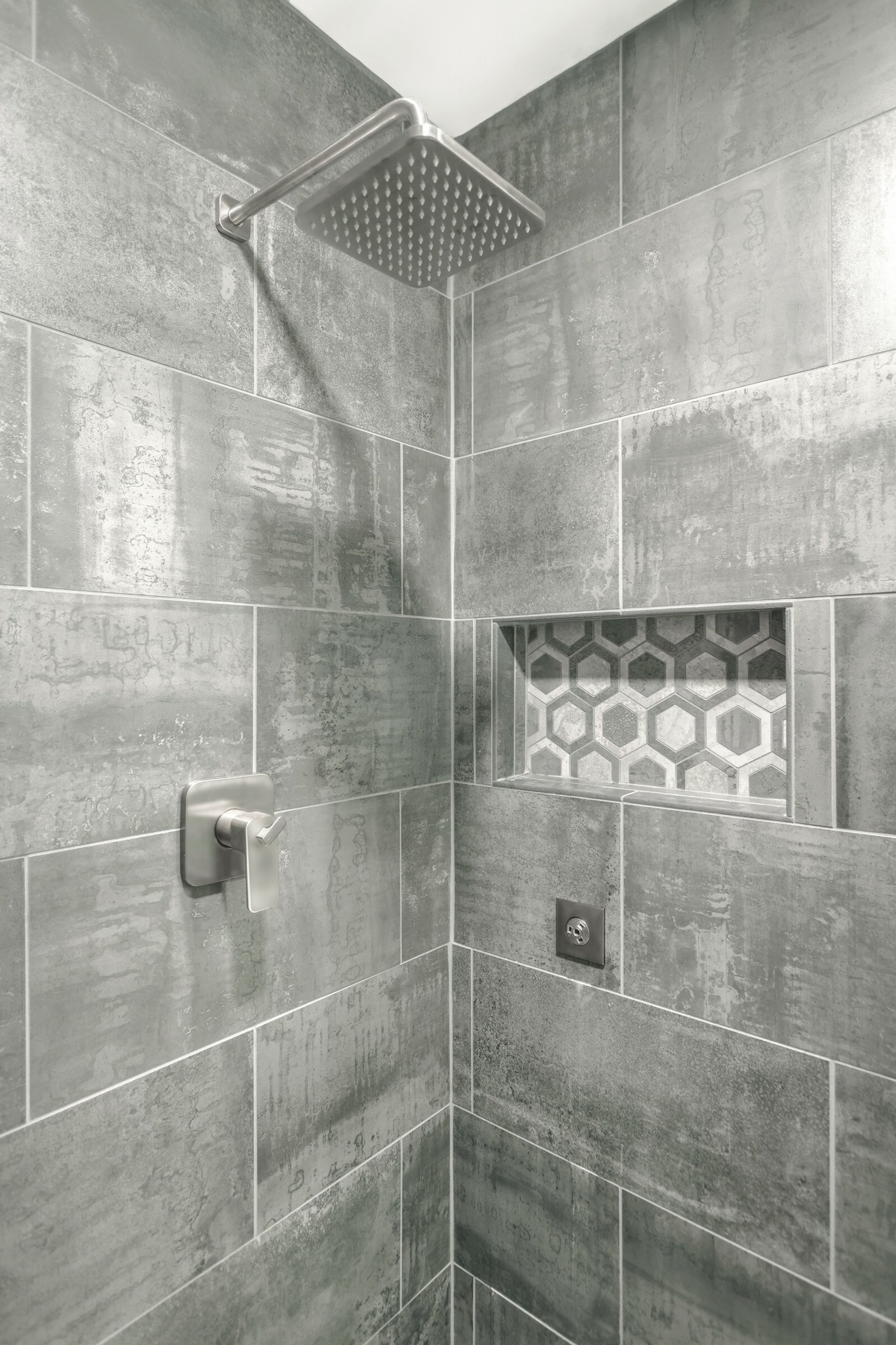 Master Bath remodel with tempzone flex roll floor heating shower nook