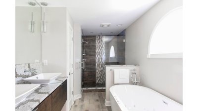 Master Bath with Floor Heating under Tile PEWAUKEE, WI