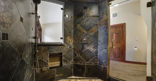 Master Bathroom with stone and floor heating inside shower BEDFORD, NH