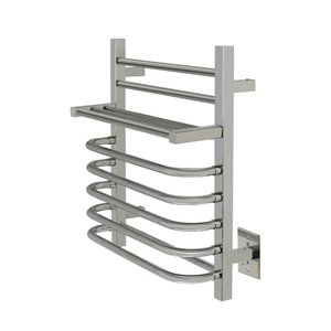 Maui polished stainless steel towel warmer - wall mounted