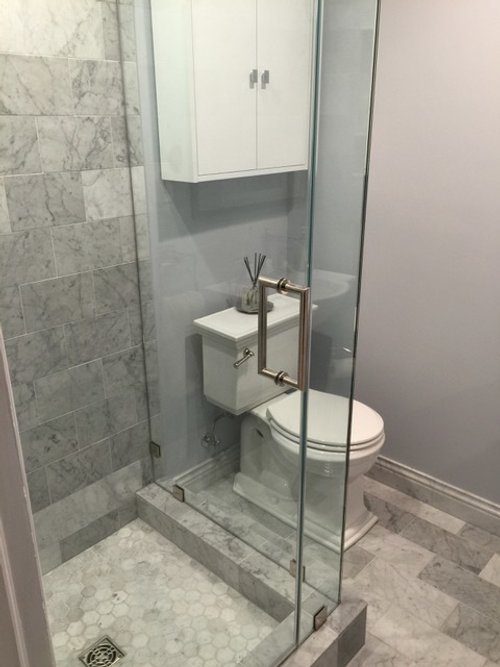 Melrose Marble Guest Bath Remdel with Radiant Floor Heating