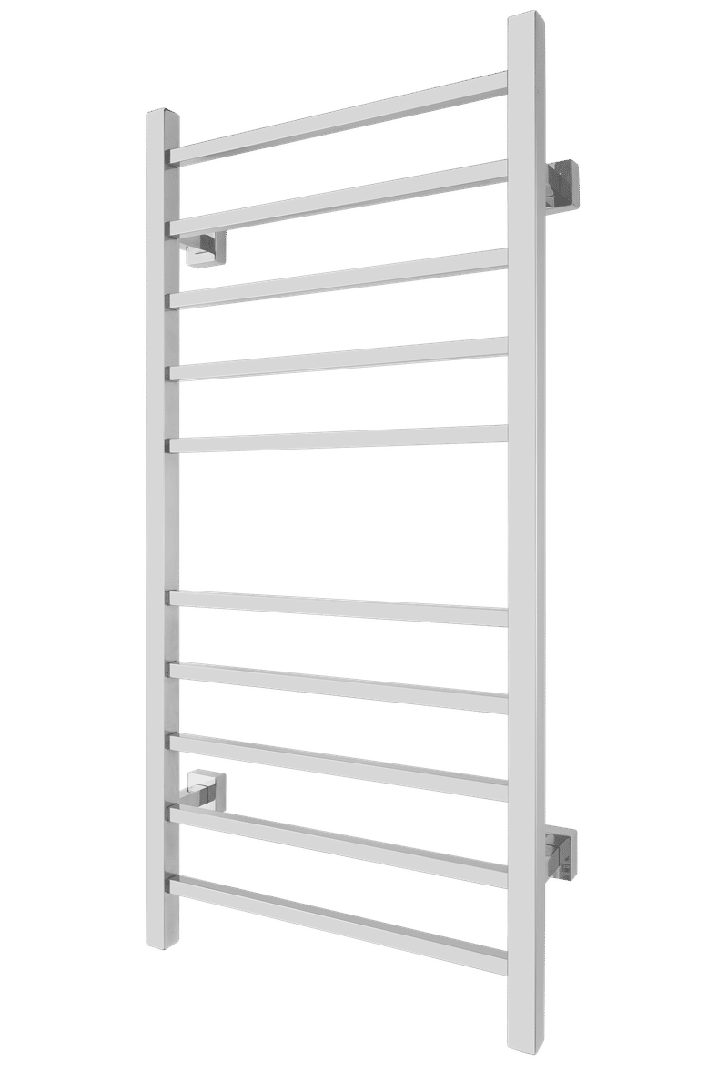 Metropolitan Angle 1 Metropolitan polished stainless steel towel warmer - wall mounted