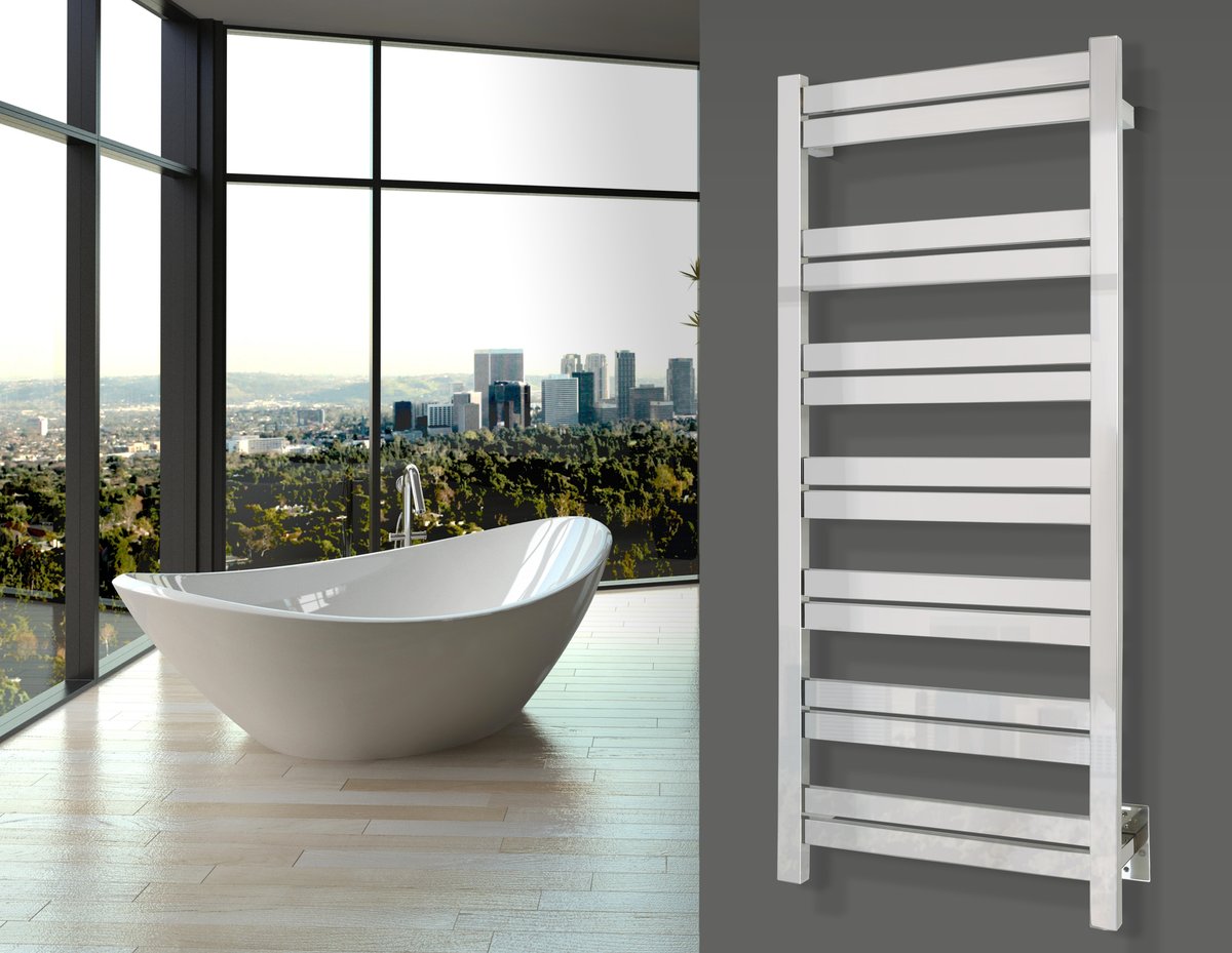 Milan 14 Towel Warmer Polished Lifestyle