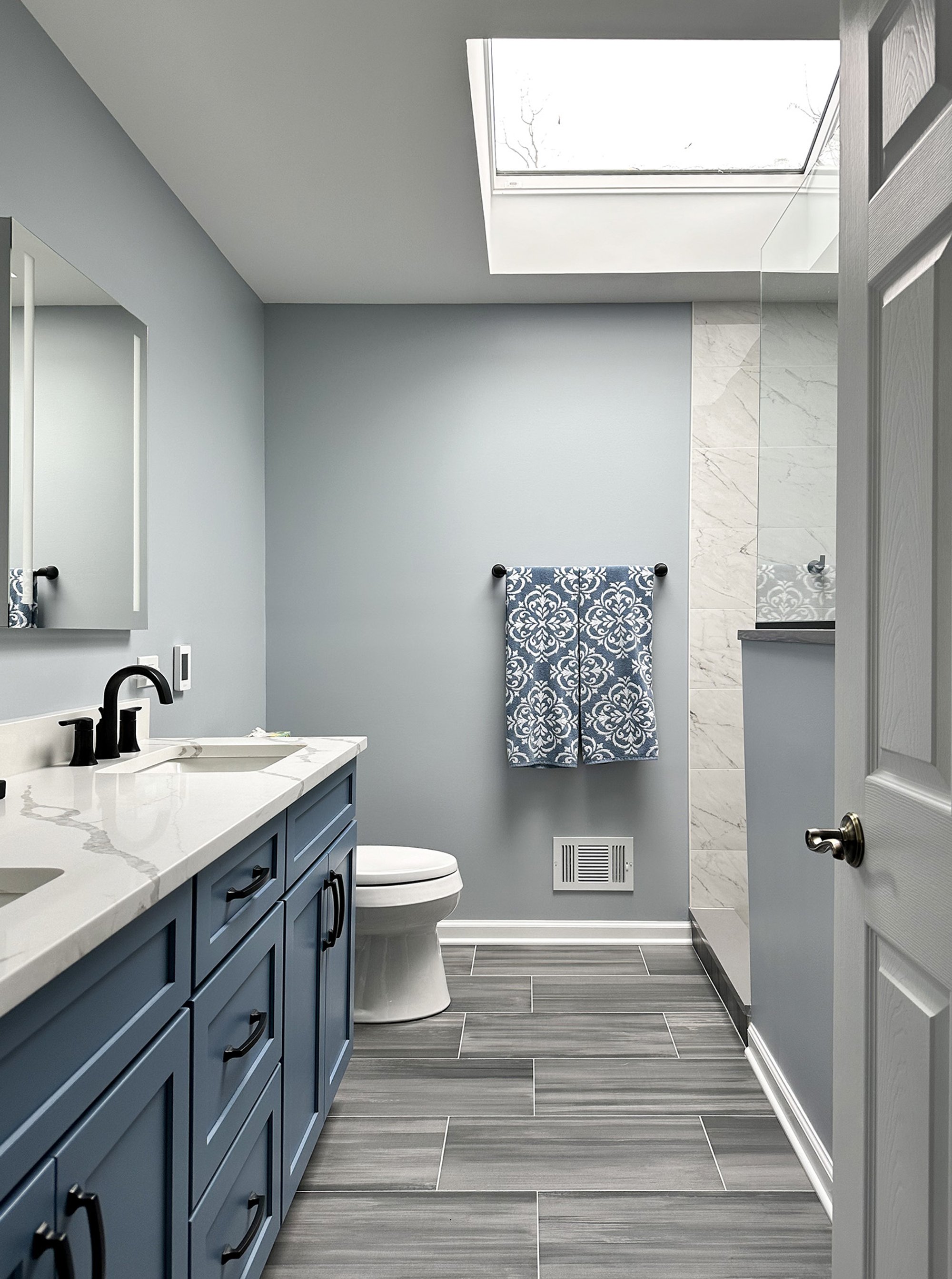 Tower Lakes Master Bathroom Remodel with electric floor heating (4)