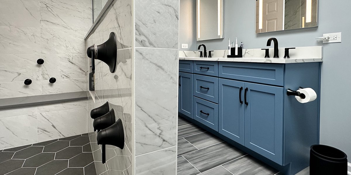 Tower Lakes Master Bathroom Remodel with electric floor heating (5)