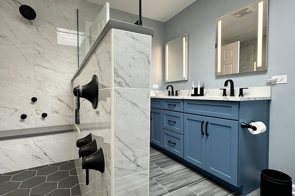 Tower Lakes Master Bathroom Remodel with electric floor heating (5)