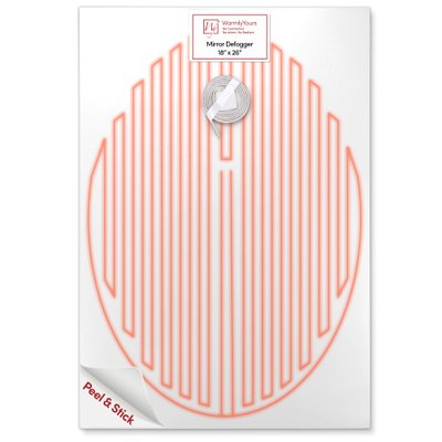Oval 18ʺ x 26ʺ Mirror Defogger