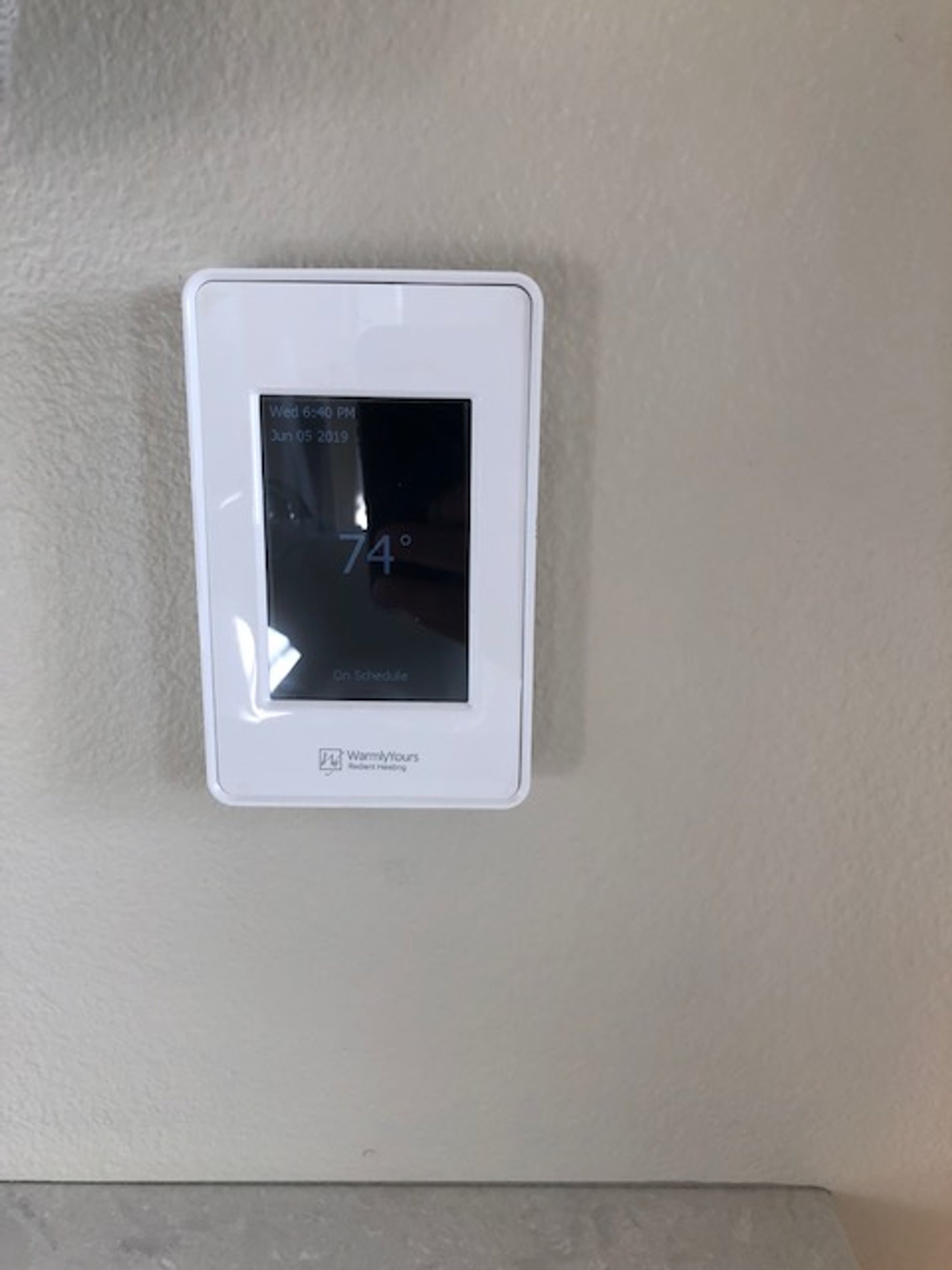 Model Home with Floor Heating in Bathroom thermostat CHIPPEWA FALLS, WI