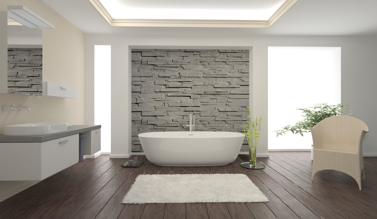 Modern Bathroom Lifestyle Stock Photo