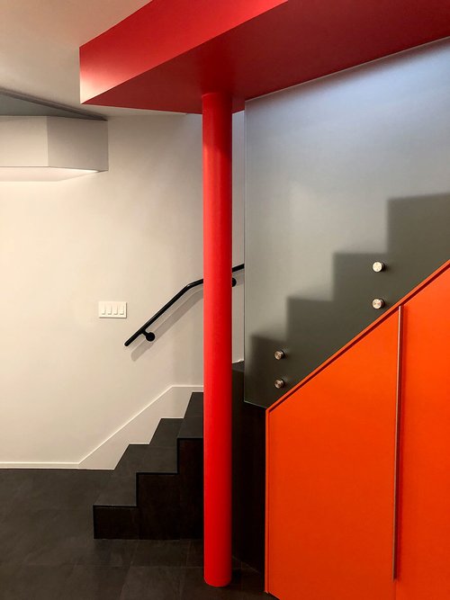 modern basement stairs WASHINGTON, DC