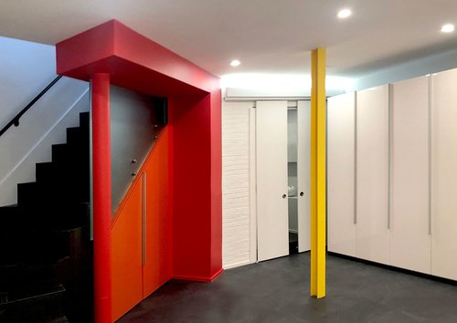 basement remodel with modern design and radiant floor heating in WASHINGTON, DC