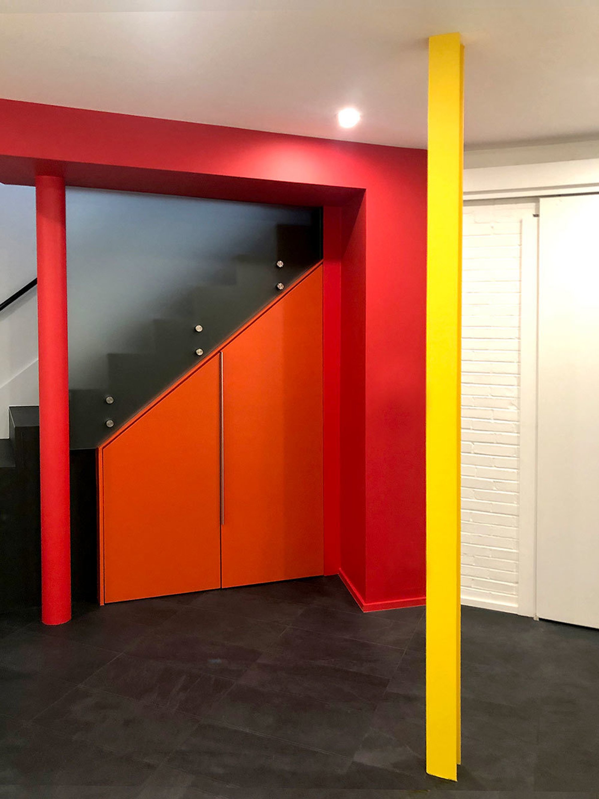 modern basement with electric floor heating in WASHINGTON, DC