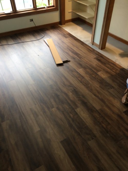 most of lvt installed over floor heating system