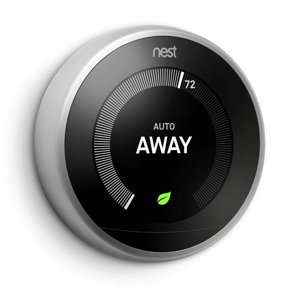 Nest's Auto-Away feature saves energy by sensing when no one is home.