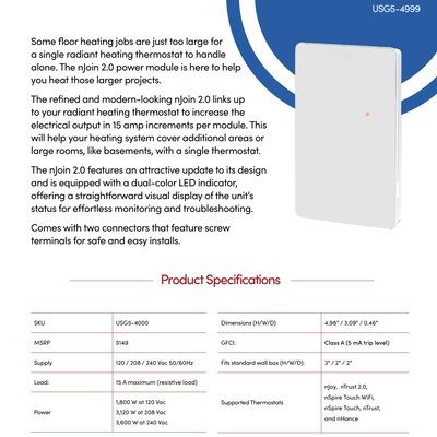 nJoin 2.0 USG5 Power Module Sell Sheet USA (English)