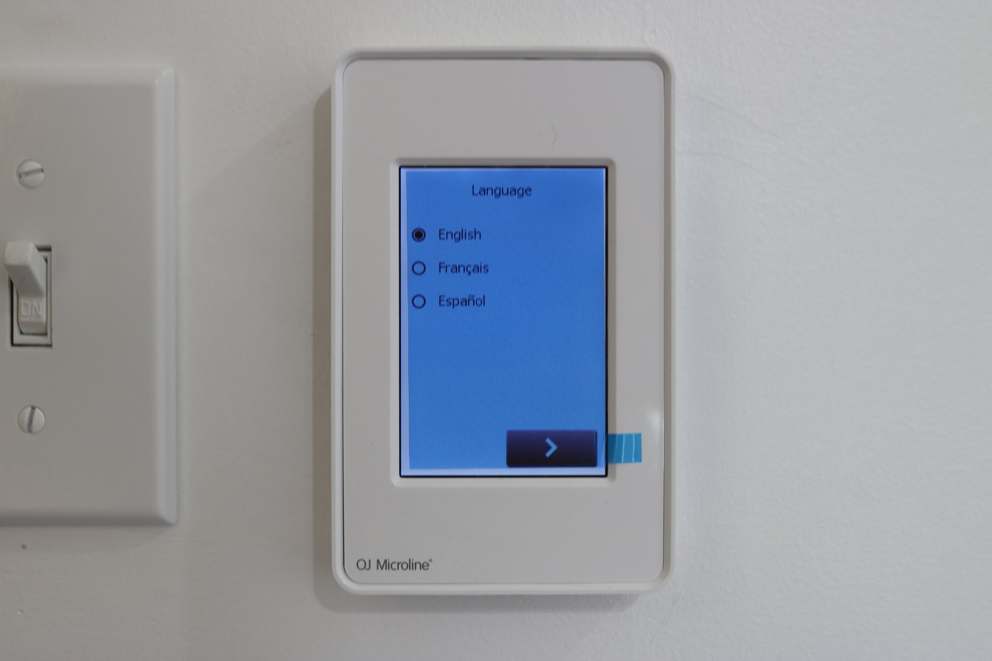 nspire touch programmable thermostat for remodeled bedroom