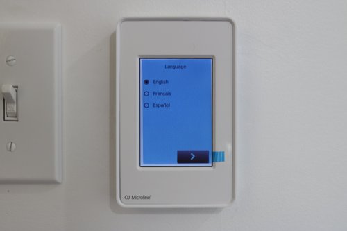 nspire touch programmable thermostat for remodeled bedroom