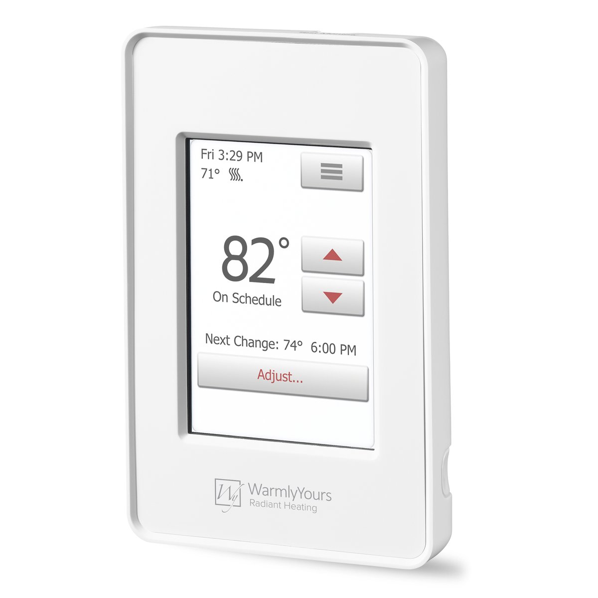 nSpire Touch Thermostat Angle with 82º Image