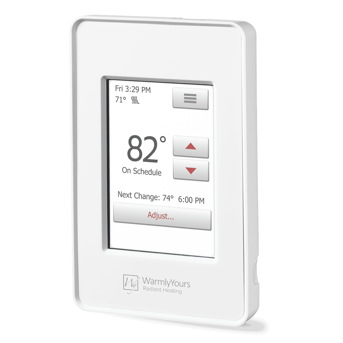 nSpire Touch Thermostat Angle with 82º Image