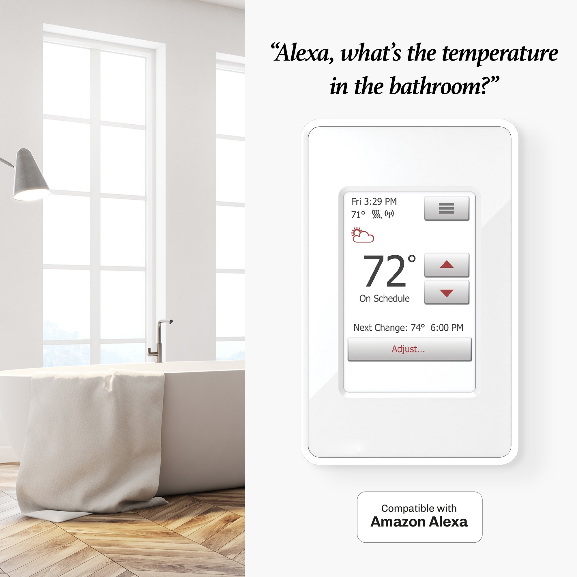 120-Volt/240-Volt Programmable WIFI Enabled Smart Touch Thermostat with  Floor Sensor