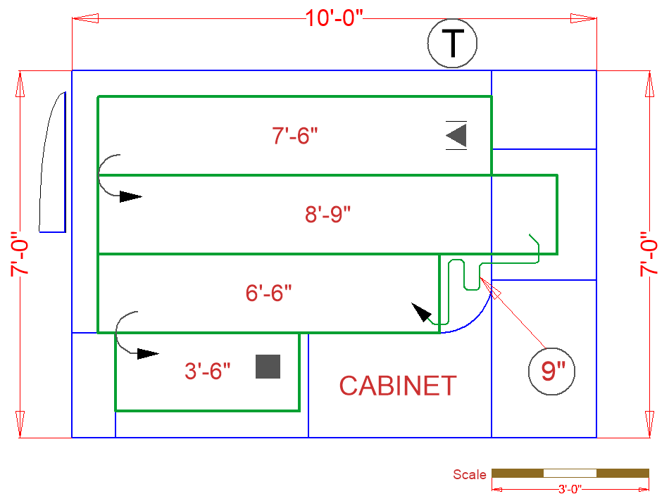 Office Floor-plan with Radiant heat