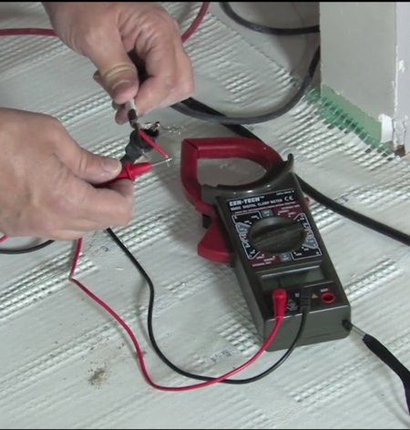Ohms test for floor heating system