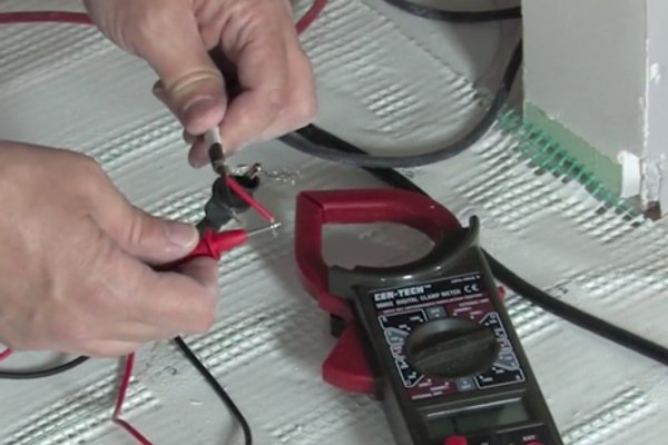Ohms test for floor heating system