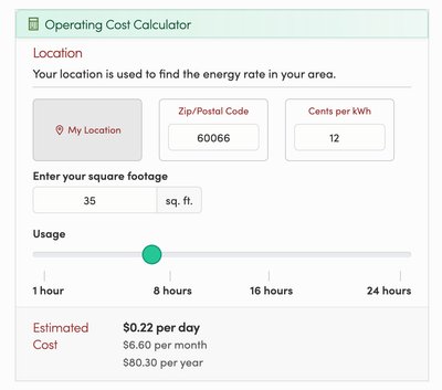 Operating Cost Calculator Tool