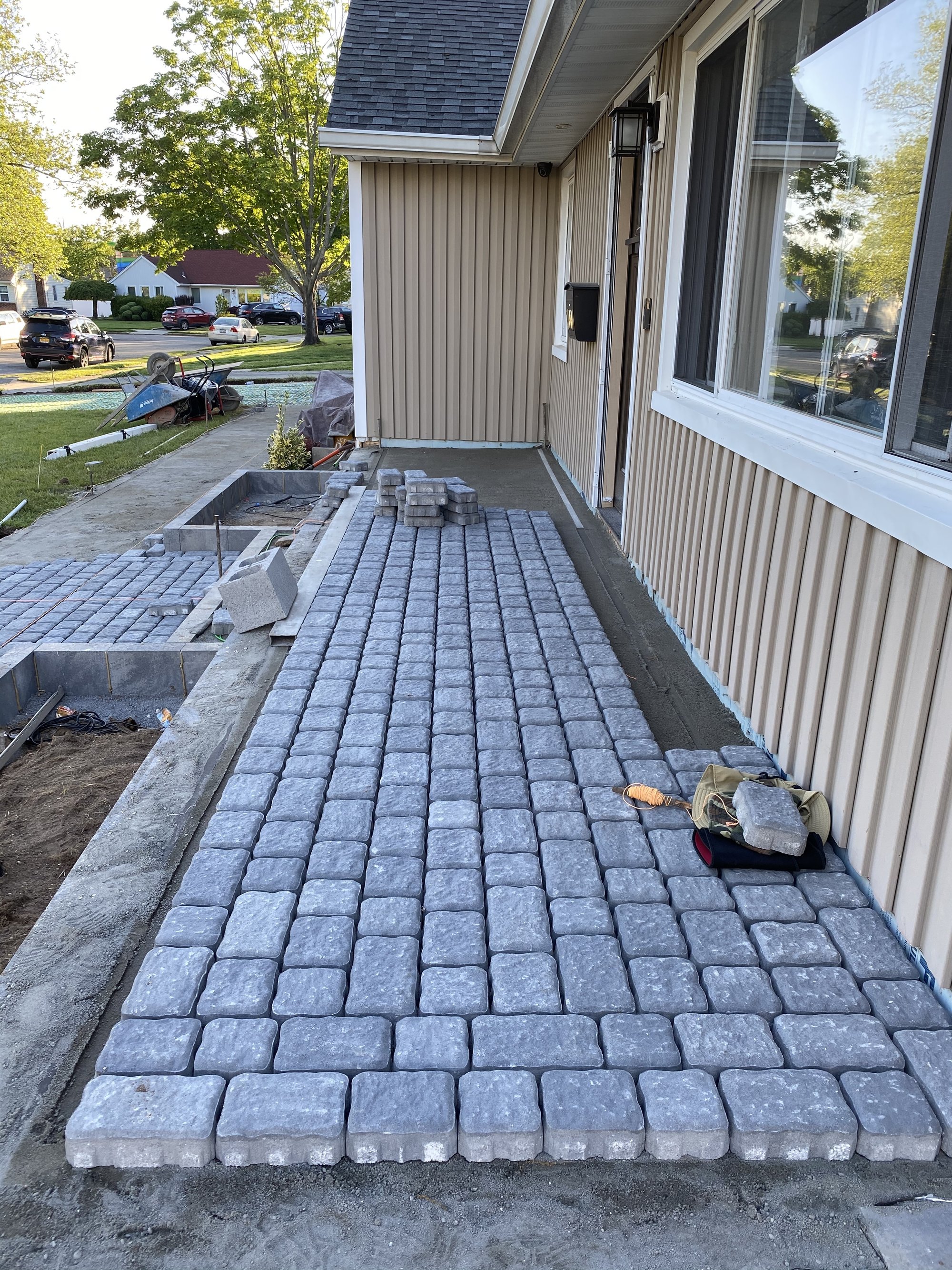 Pavers installed over snow melting mats EAST MEADOW, NY