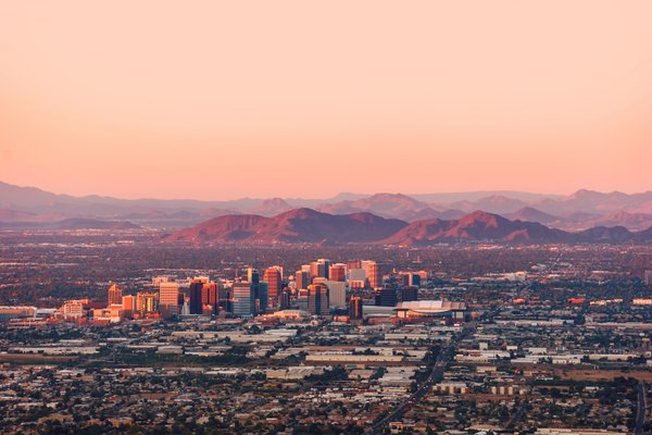 Phoenix Skyline-Aerial View