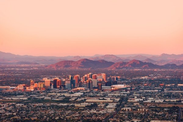 Phoenix Skyline-Aerial View