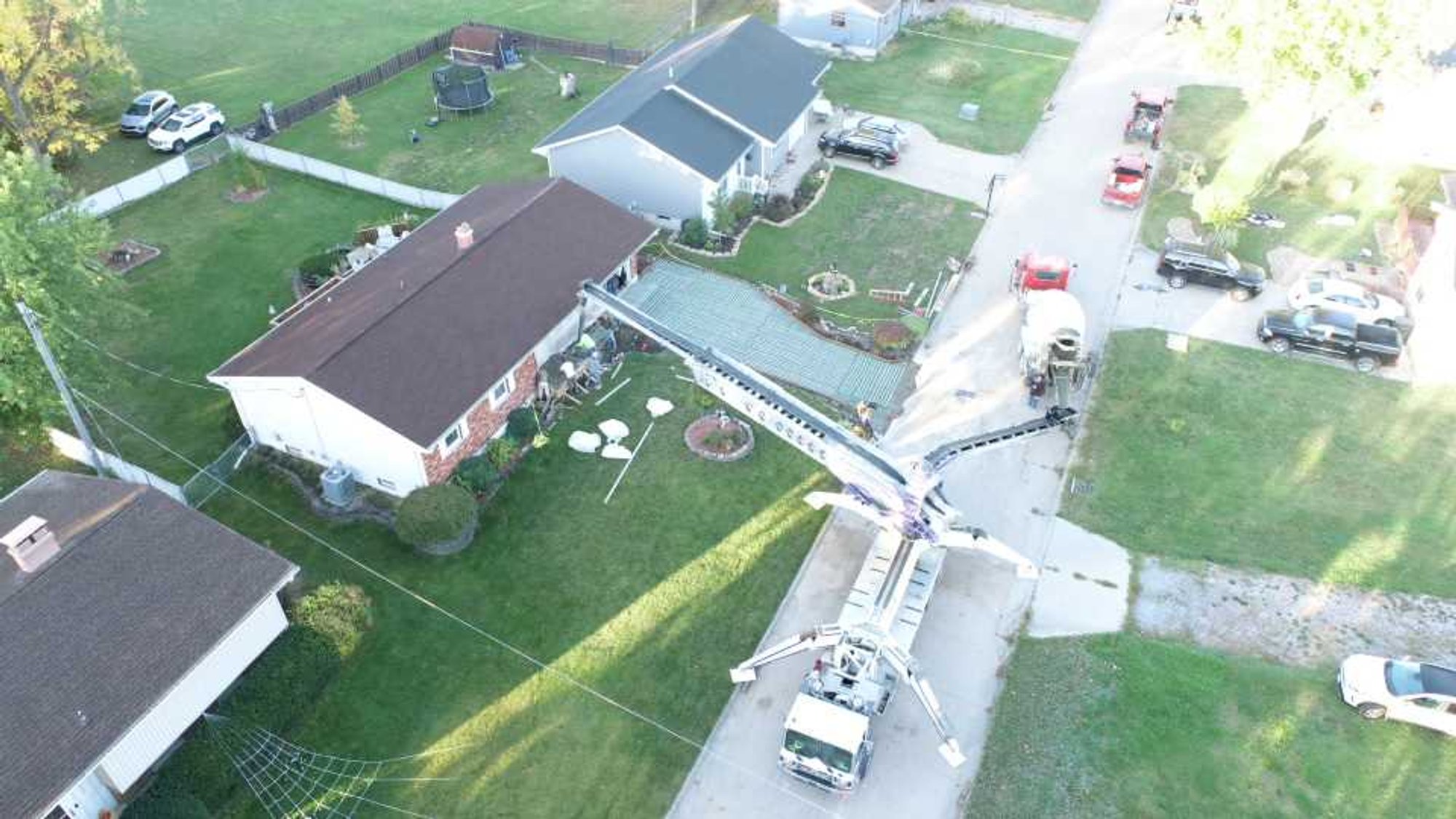 Share your story snow melt install for heated driveway porch and walkway with drone shots (10)