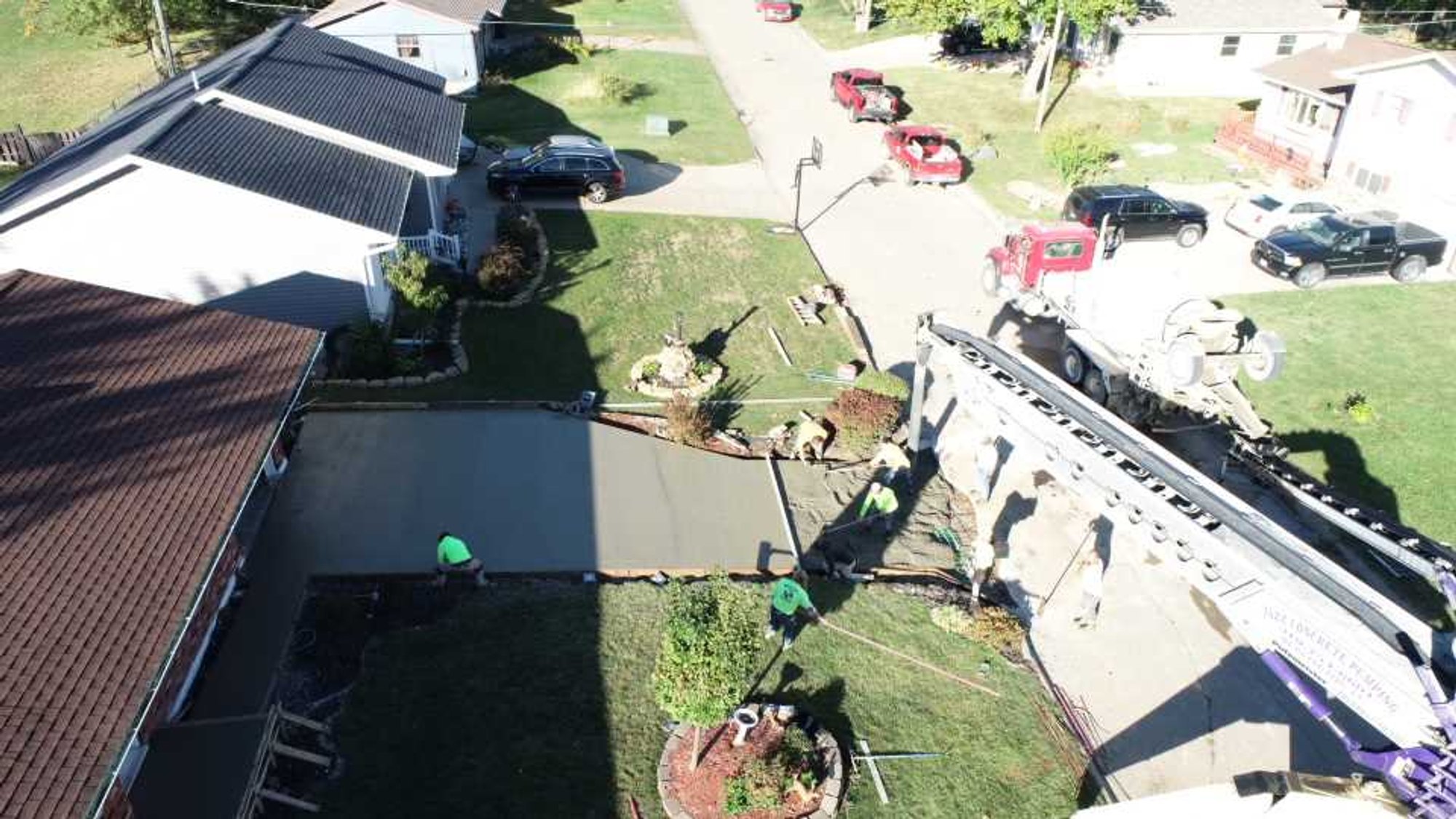 Share your story snow melt install for heated driveway porch and walkway with drone shots (8)