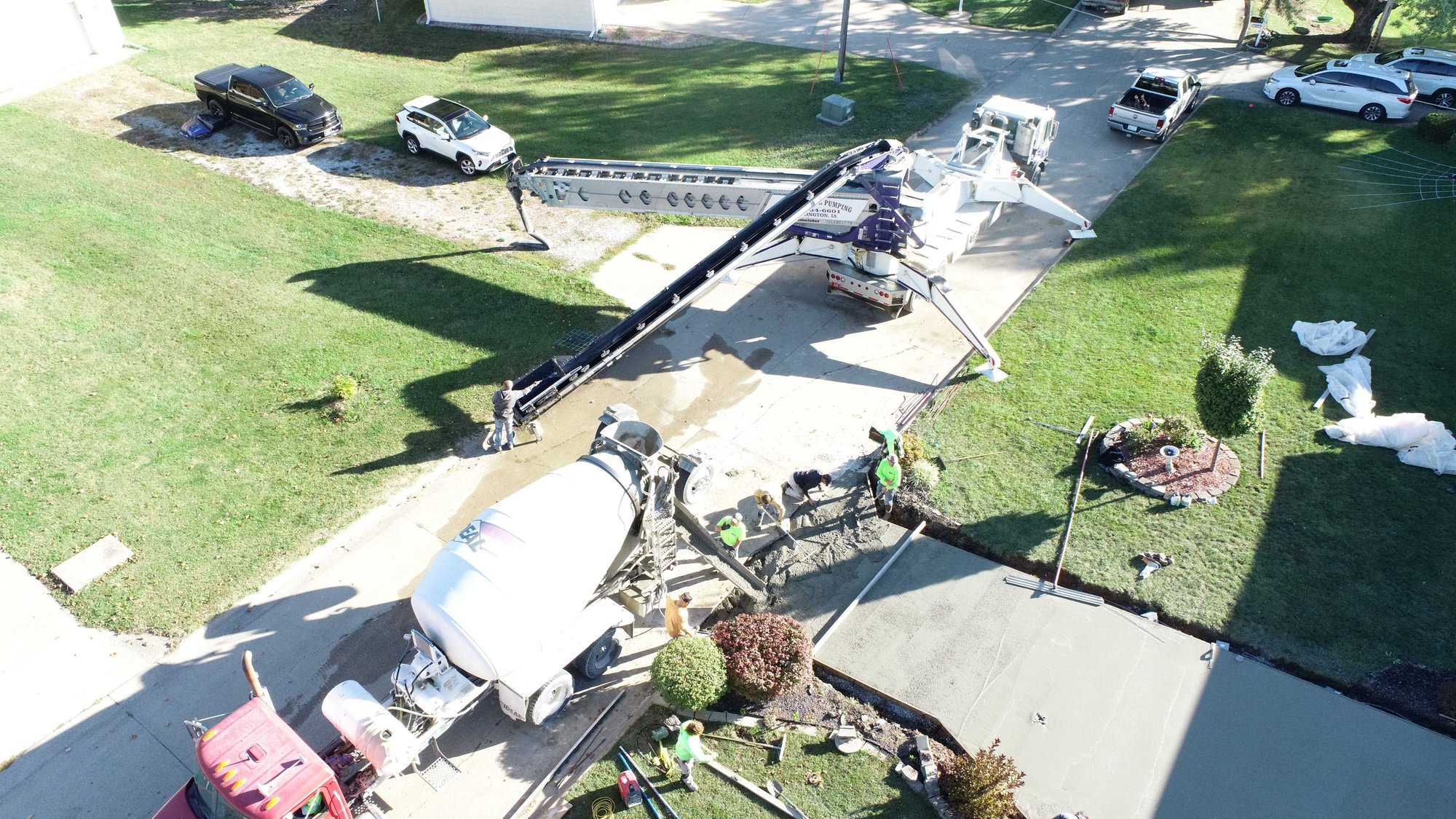 Share your story snow melt install for heated driveway porch and walkway with drone shots (4)