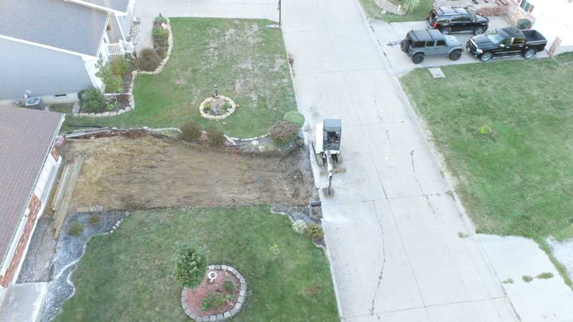 Share your story snow melt install for heated driveway porch and walkway with drone shots (17)