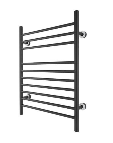 Infinity matte black towel warmer - wall mounted