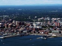 Portland, ME Aerial skyline