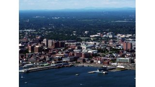 Portland, ME Aerial skyline