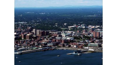 Portland, ME Aerial skyline