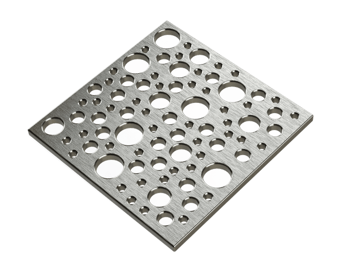 Pro GEN II Grate Cover, Designer Series Bubbles Pattern, Brushed Stainless Steel