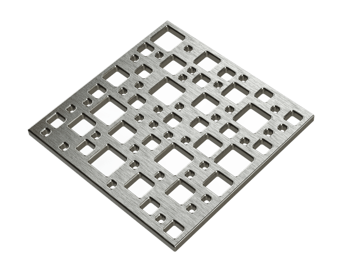 Pro GEN II Grate Cover, Designer Series Destil Pattern, Brushed Stainless Steel